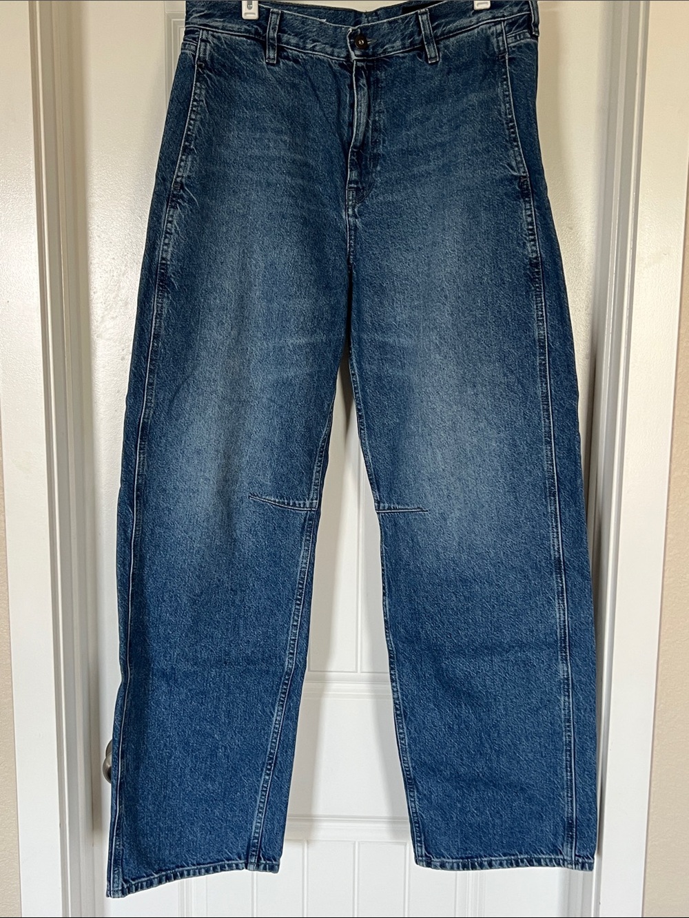 Ag Adriano Goldschmied Indigo Wide Leg High-Rise Jeans